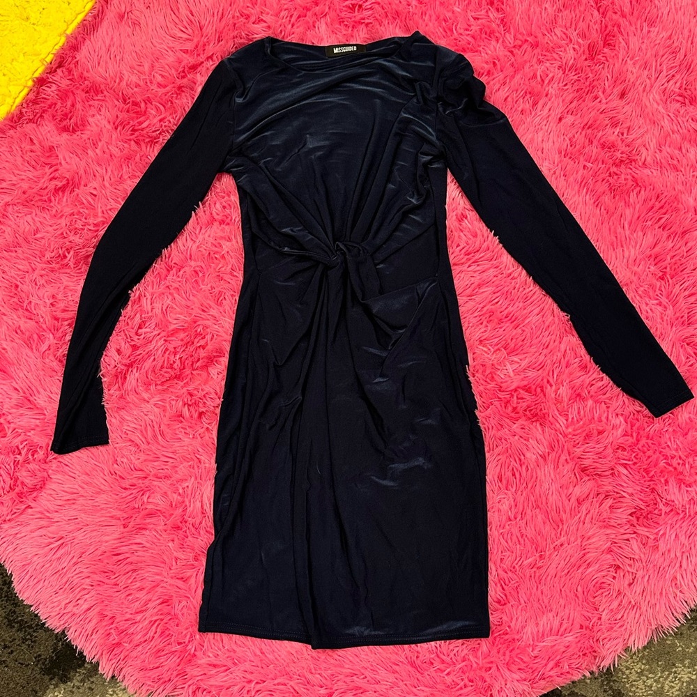 Blue Shimmer MISGUIDED fitted dress
